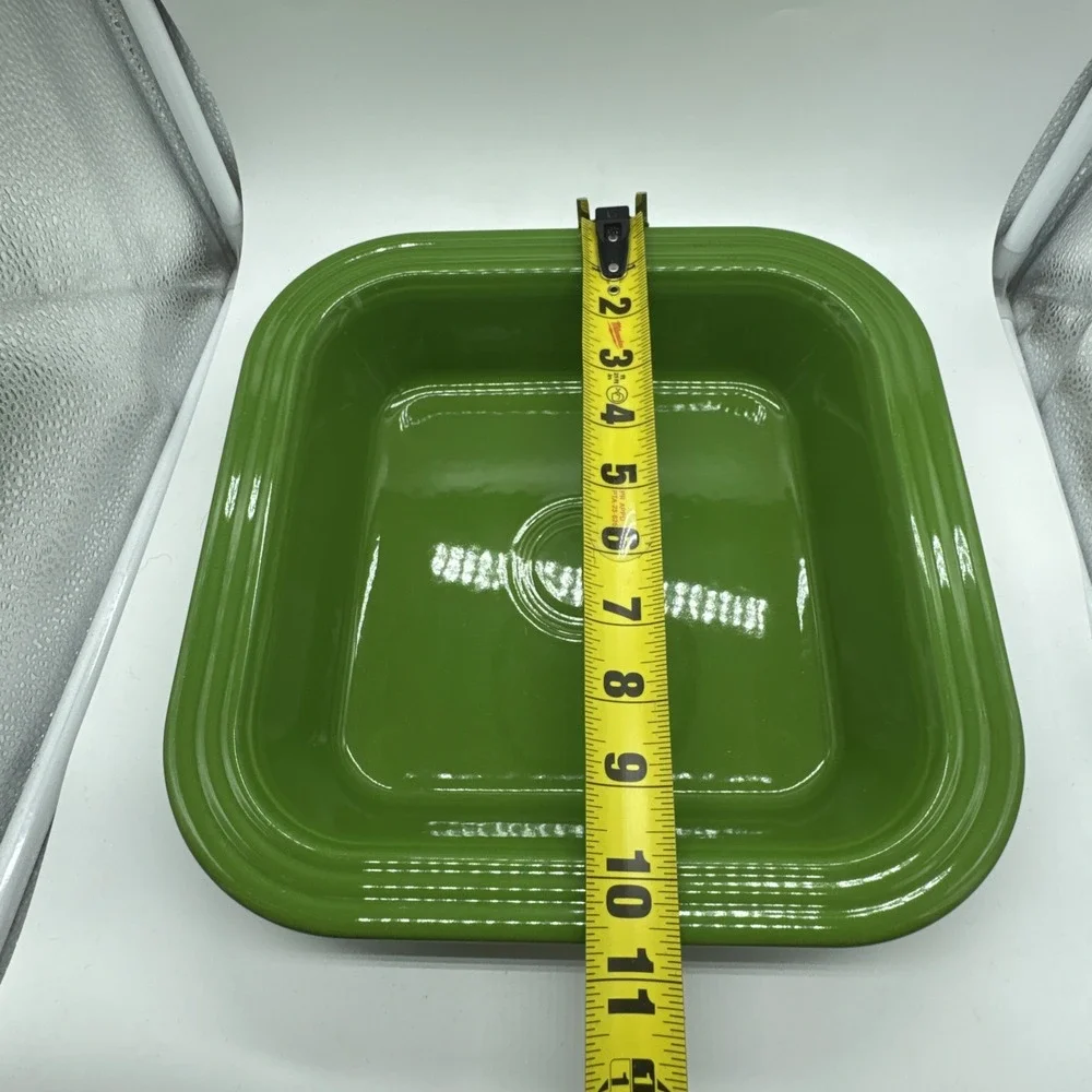 HOMER LAUGHLIN FIESTAWARE Shamrock Green Square Baker  Pottery Baking Pan